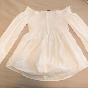 White Off-the-shoulder Top